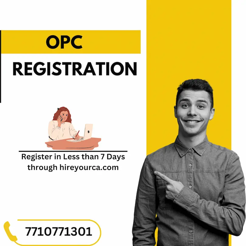 One Person Company (OPC) Registration Service